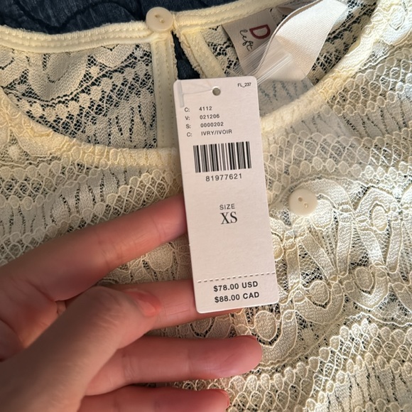 Dolan Lace Tee in Ivory [Anthropologie] - Picture 3 of 3